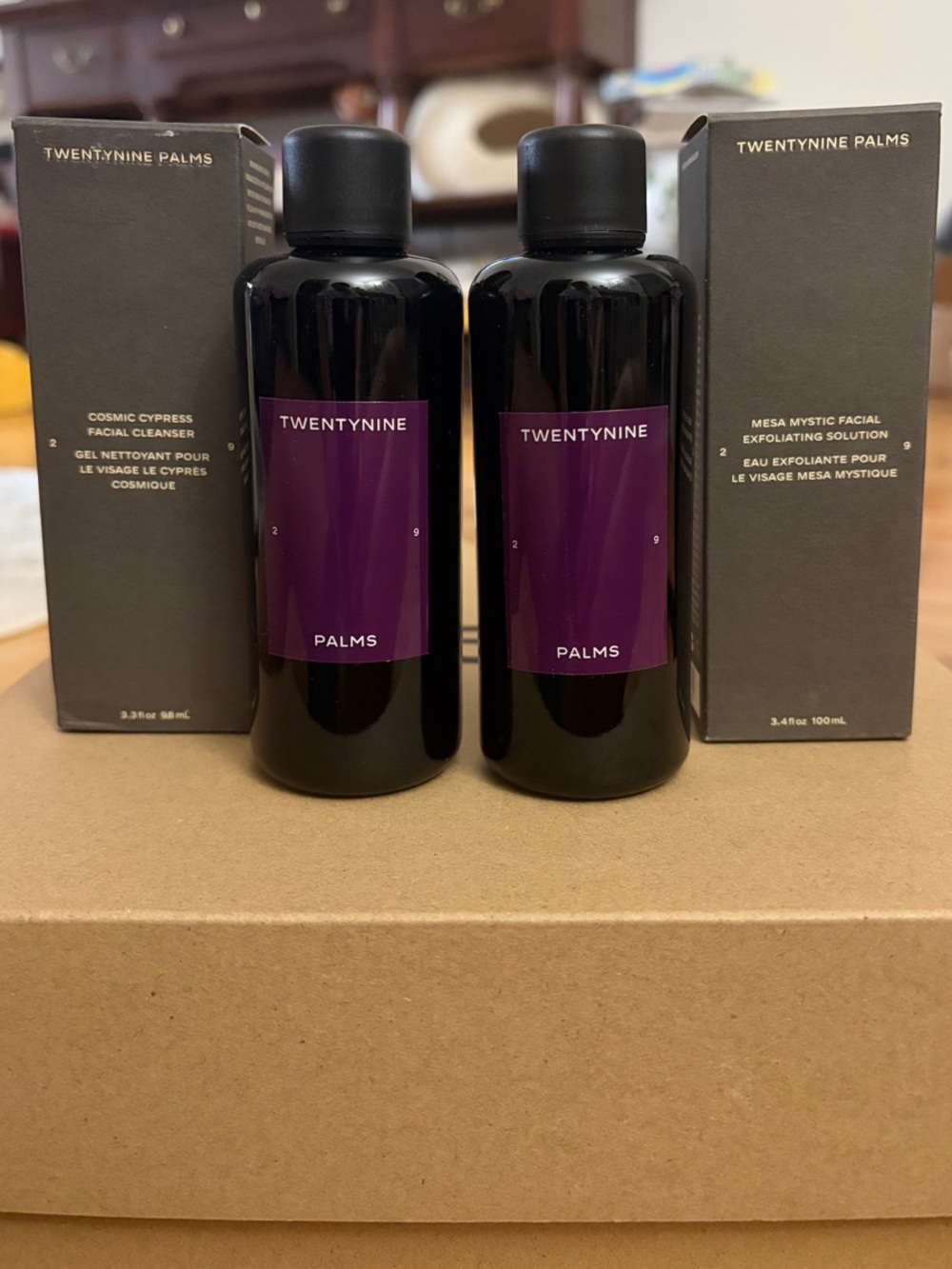 (2) 29 PALMS Facial Set - Vegan Skincare Cleanser & Exfoliator NEW IN BOX